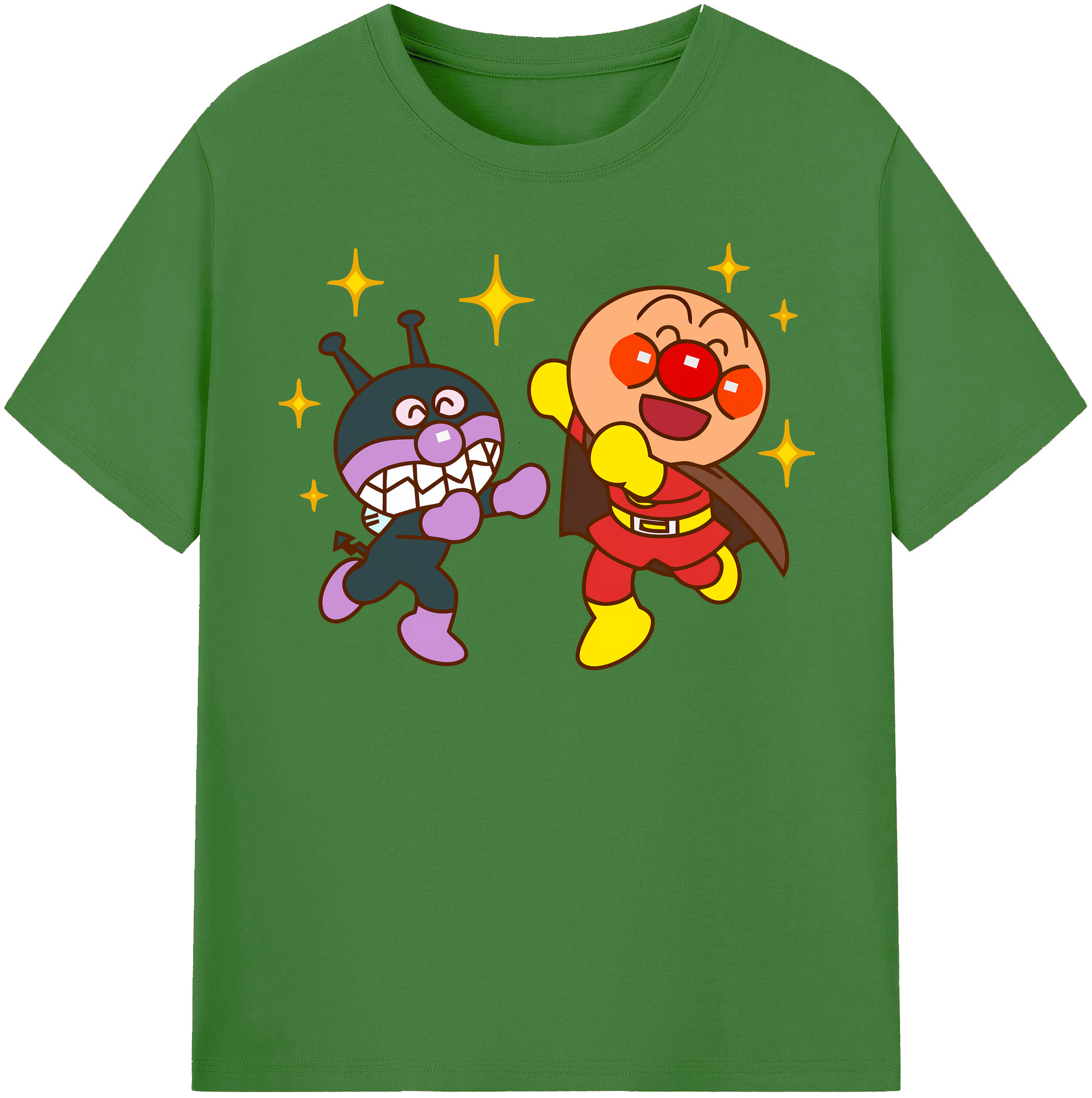 （画像用） アンパンマン Anpanman レディースカジュアルプリントTシャツ（綿100％）